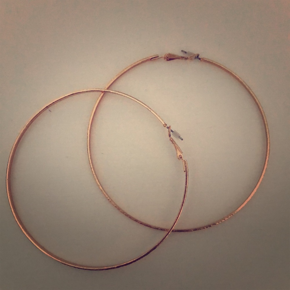 Gold hoop earrings